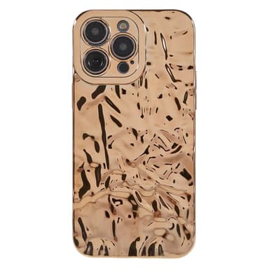 Till iPhone 15 Pro TPU-skal Elektropläterad Rynkad - Guld