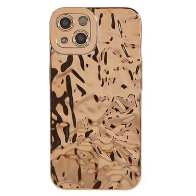 Till iPhone 15 TPU-skal Elektropläterad Rynkad - Guld