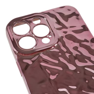 Till iPhone 15 Pro TPU-skal Elektropläterad Rynkad - Rosa