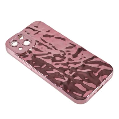 Till iPhone 15 TPU-skal Elektropläterad Rynkad - Rosa