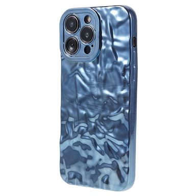 Till iPhone 15 Pro Max TPU-skal Elektropläterad Rynkad - Blå