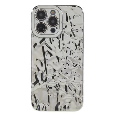Till iPhone 15 Pro Max TPU-skal Elektropläterad Rynkad - Silver