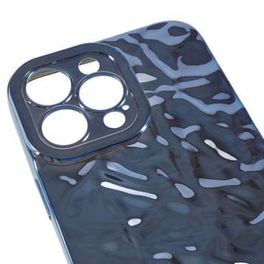 Till iPhone 15 Pro Max TPU-skal Elektropläterad Rynkad - Blå