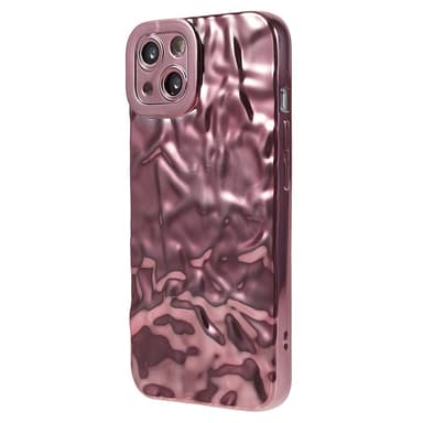 Till iPhone 15 TPU-skal Elektropläterad Rynkad - Rosa
