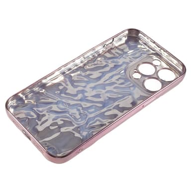 Till iPhone 15 Pro TPU-skal Elektropläterad Rynkad - Rosa