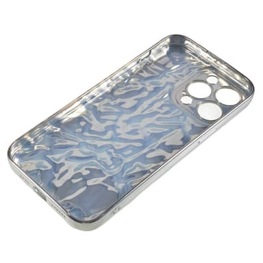 Till iPhone 15 Pro Max TPU-skal Elektropläterad Rynkad - Silver