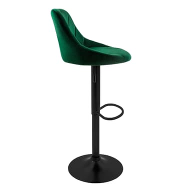 ML-Design barstol, set om 4, sammetsklädsel, grön 62-82 cm
