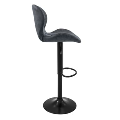 Barstol 2 st antracit konstläder, 59-79cm ML-Design