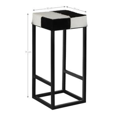 WOMO-DESIGN Barstol Sopron 35x75 cm Äkta läder och metall