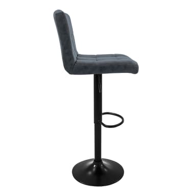Barstol 2 st antracit konstläder, 63-83cm ML-Design