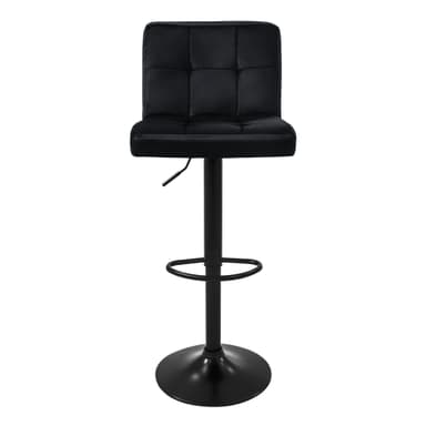 Barstol 2 st svart sammet, 63-83cm ML-Design
