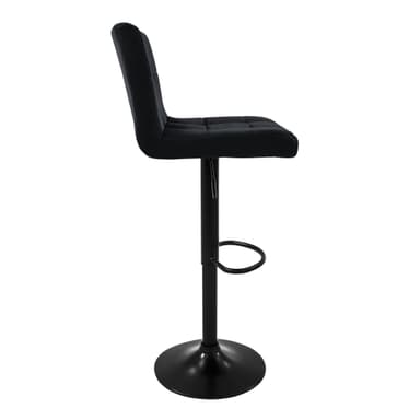 Barstol 2 st svart sammet, 63-83cm ML-Design