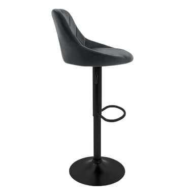 Barstol 2 st grå sammetsklädd, 62-82cm ML-Design