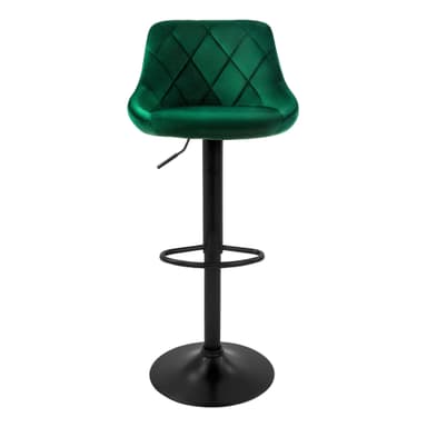 ML-Design barstol, set om 4, sammetsklädsel, grön 62-82 cm