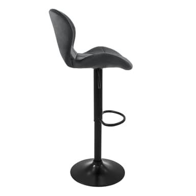 Barstol 2 st. grå sammetsklädd, 59-79cm ML-Design