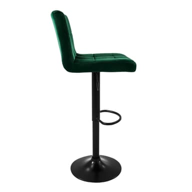 ML-Design barstol, uppsättning om 4, sammetsklädsel, grön 63-83 cm