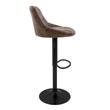 2x Barstol brun konstläder, 62-82 cm ML-Design