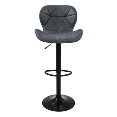 Barstol 2 st antracit konstläder, 59-79cm ML-Design