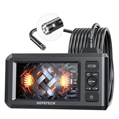 DS300 Dubbel Lins Endo-/Boreskop 1080P Digital Inspektionskamera, 5m kabel 7.9mm IP67 4.3"" LCD Skärm, 7x LED