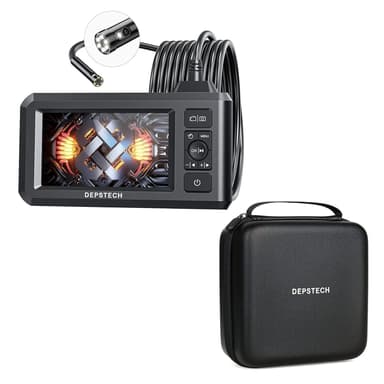 DS300 Dubbel Lins Endo-/Boreskop 1080P Digital Inspektionskamera, 5m kabel 7.9mm IP67 4.3"" LCD Skärm, 7x LED