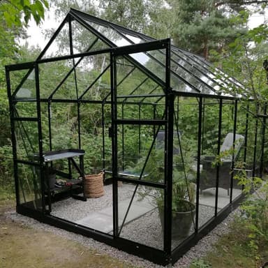 Lykke Växthus Hybrid 9,7m2, svart