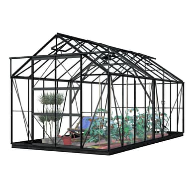 Lykke Växthus Hybrid 13m2, svart