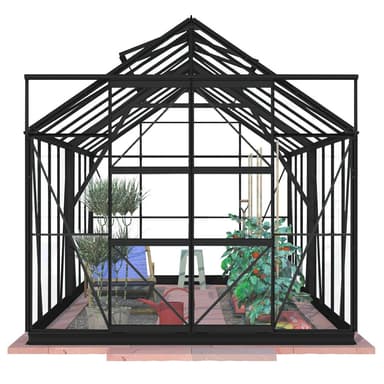 Lykke Växthus Hybrid 13m2, svart