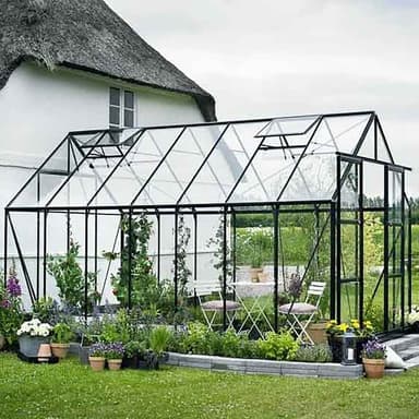 Lykke Växthus Hybrid 11,3m2, svart