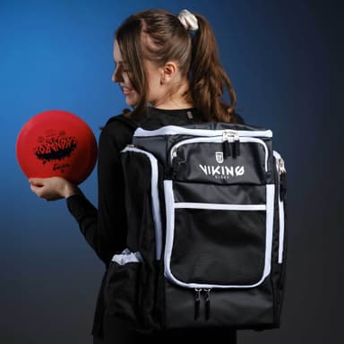 Viking Discs Tour Bag frisbeegolf ryggsäck - Svart/Lime