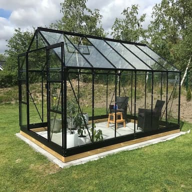 Lykke Växthus Hybrid 9,7m2, svart
