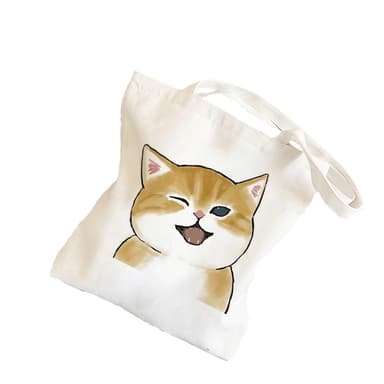Multi-purpose Shopping Bags Tote Bags leende katt