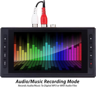 Video och Audio till digital omvandlare 5"" skärm VCR, VHS , AV, RCA, Hi8, Camcorder, DVD, Gaming Systems, kassettband