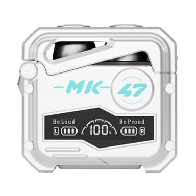 MK47 Mechanical Gaming Bluetooth In-ear Headset - Silver