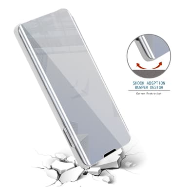 iPhone 14 Plånboksfodral Skal (Silver)