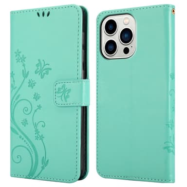 iPhone 14 PRO MAX Plånboksfodral Skal (Turkos)