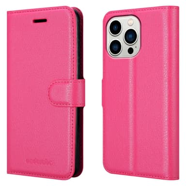 iPhone 14 PRO MAX Plånboksfodral Skal (Rosa)