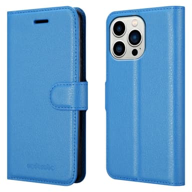 iPhone 14 PRO MAX Plånboksfodral Skal (Blå)