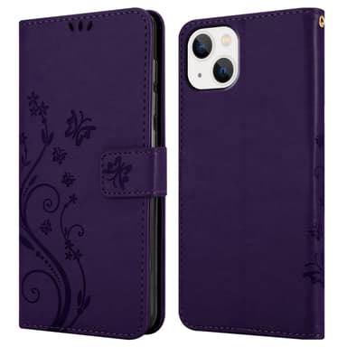iPhone 14 Plånboksfodral Skal (Lila)