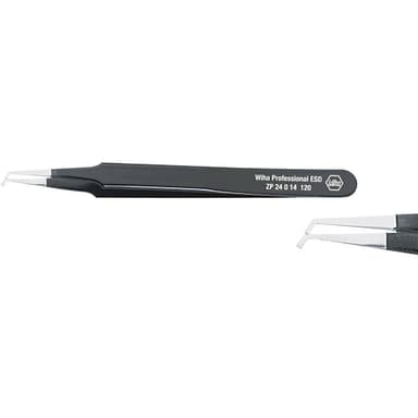 Wiha 32338 Precisionspincett Flat, böjd 45° 120 mm