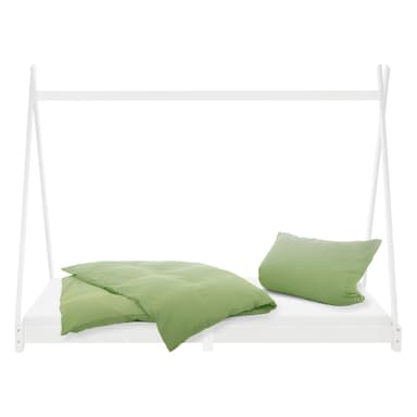 ML Design BedTipi 90 x 200cm med spjälram, vit