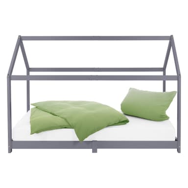 ML Design Säng90x200cm tak och spjälram, ljusgrå