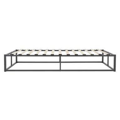 ML Design Metal Bed 90x200cm stålram med slitsad ram, antracit