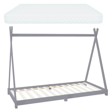 ML-Design BäddTipi 90x200cm med spjälram, ljusgrå