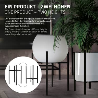 Blomställning justerbar 25-36 cm svart metall ML design