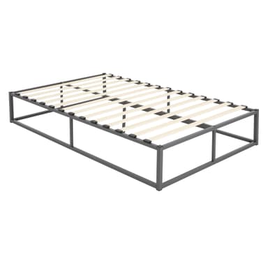 ML Design Metal Bed 120x200cm stålram med slitsad ram, antracit