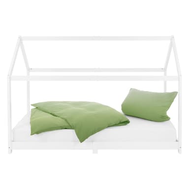 ML-Design Säng 90x200cm med sänghimmel och spjälram