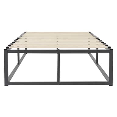 ML Design Metal Bed 90x200cm stålram med slitsad ram, antracit