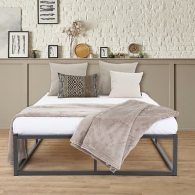 ML Design Metal Bed 120x200cm stålram med slitsad ram, antracit