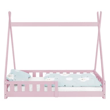 ML-Design Barnsäng Tipi 80x160 cm, rosa, med madrass