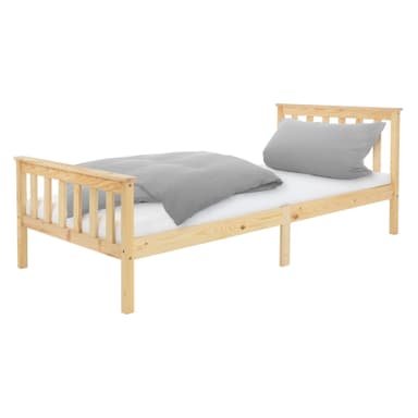 Säng med spjälram 90x200 cm furu natur ML-Design